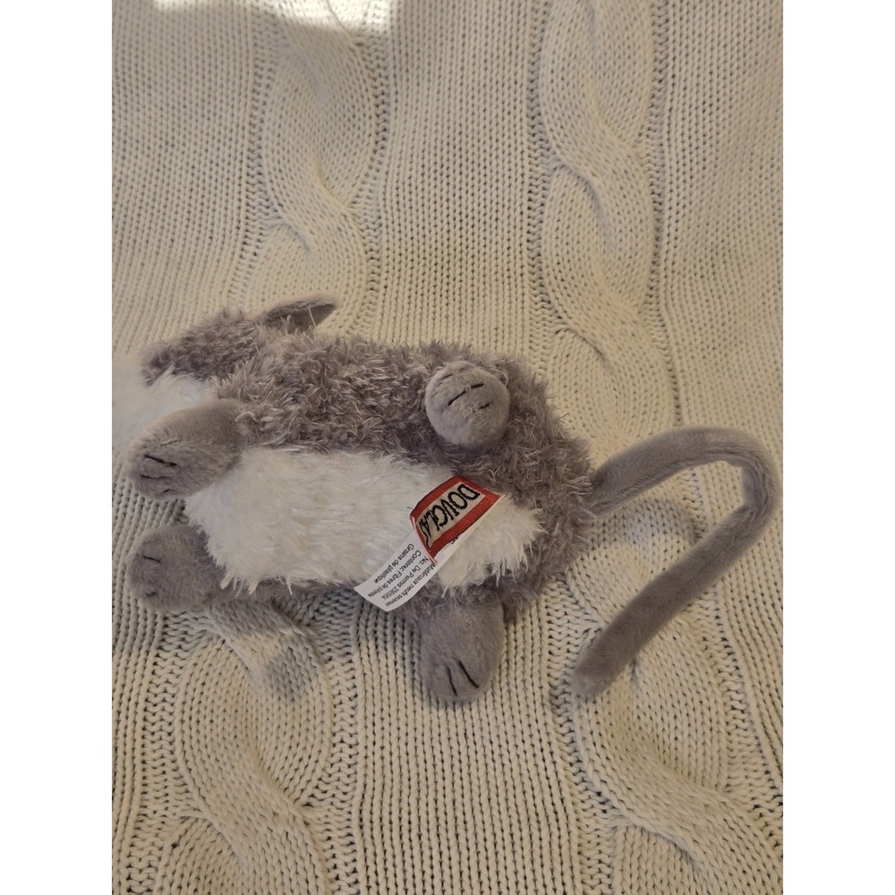 Douglas Cuddle Toys Gray Mouse Plush Stuffed Animal White Belly Long Tail 11" - Picture 4 of 11